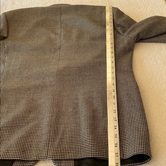 Marks & Spencer Cashmere Wool Black and White Houndstooth Blazer Short classic - Picture 10 of 16